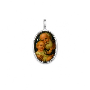Dije San José y Niño - Plata/Resina