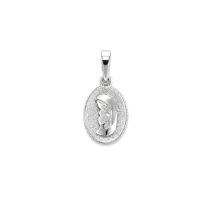 Dije Virgen Oval - Plata