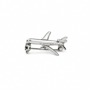 Prendedor Avión - Plata