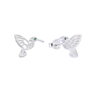 Aretes Colibrí Verde - Pllata