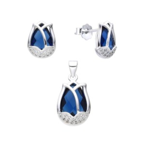 Juego Tulipán Azul - Plata